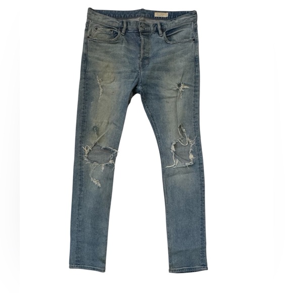 allsaints cigarette Damaged Skinny Fit Jeans in Washed Black To make it easier for you. Men's Denim Guide | Jeans